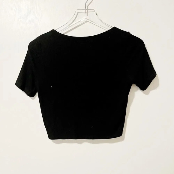 MICHAEL LAUREN Tyrone Crop Top in Black size Medium - Picture 3 of 6